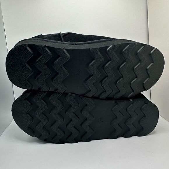 CUSHIONAIRE Women's Genuine Suede Cozy Mule Platform +Memory Foam 9 BLACK - Picture 5 of 7